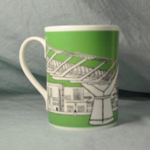 12 oz mug Emmeline Simpson England MILLENNIUM BRIDGE GREEN (w820)